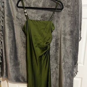 Satin Effect Dress with Jewel Straps from Zara